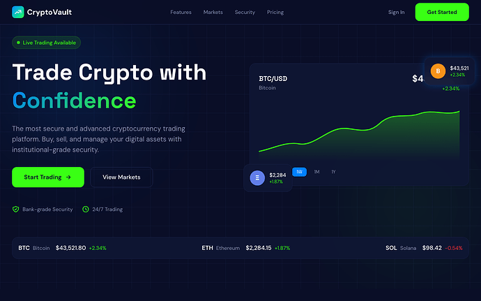 UI-UX Pro Max 生成的 Fintech 加密仪表盘（来源：uupm.cc）